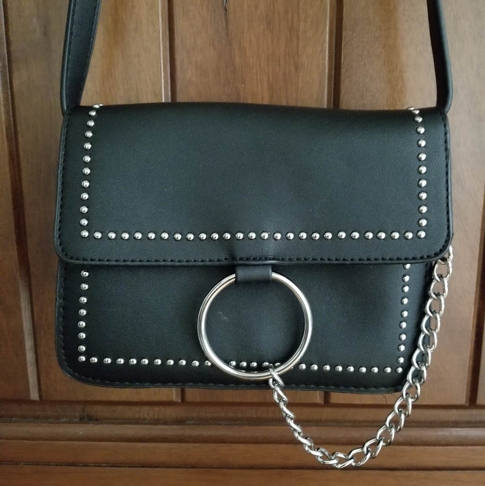 Faux Leather Studded Bag